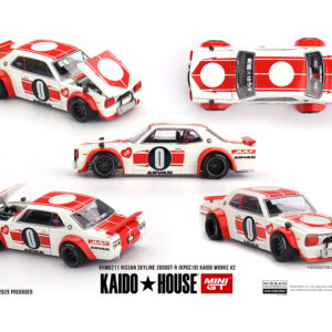 Mini GT x Kaido House 1:64 Nissan Skyline 2000GT-R (KPGC10) Kaido Works V2 White KHMG211